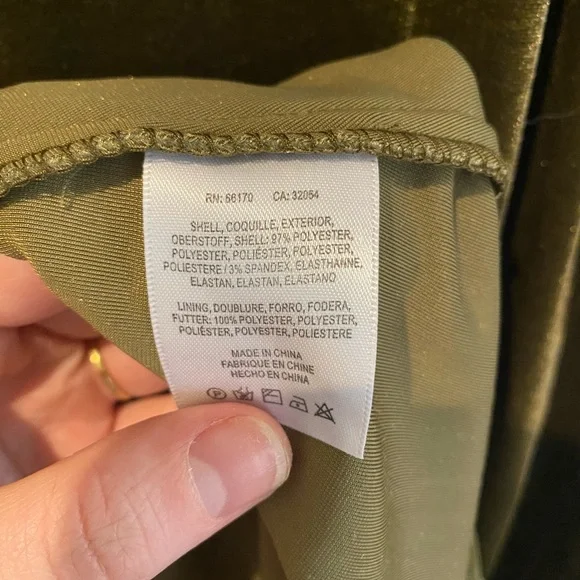 Jenny Yoo Logan Deep-V Velvet Column Gown Sage Green Bridesmaid or Formal Event - Picture 5 of 8